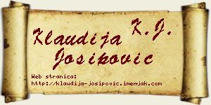 Klaudija Josipović vizit kartica